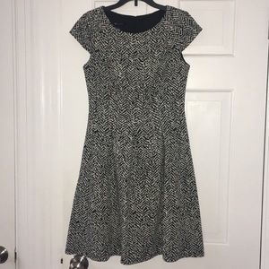 Black and white patterned dress